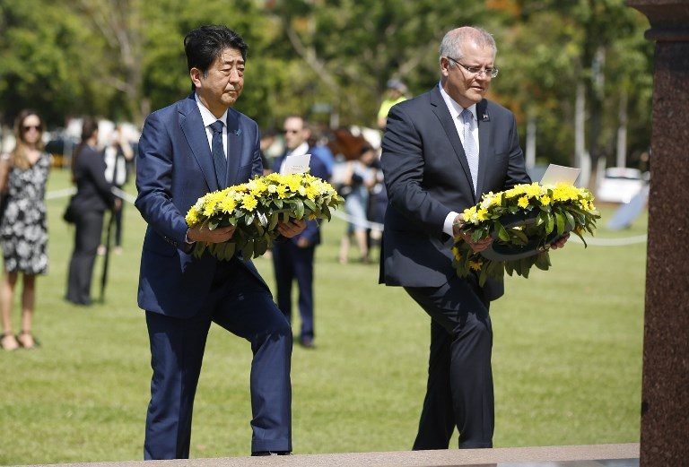 Japan PM Abe visits Australia’s Darwin, 75 years after WWII bombing