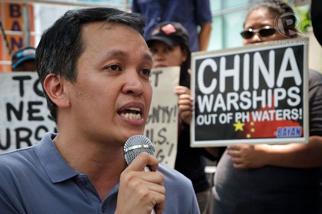 SOCIALISTS NO MORE. Bayan Secretary General Renato Reyes calls China's incursion in the West Philippine Sea an 'imperialist' stance.