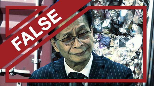 FALSE: Panelo’s claim that PH is not a signatory to Basel Convention