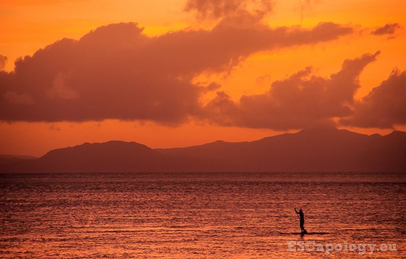 BIRI ISLAND. Tropical sunset with a magnificient backdrop. All photos provided by Philipp Dukatz   