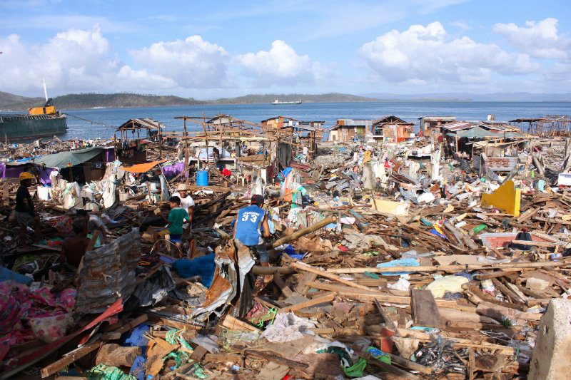 DEVASTATION. Many seaside towns are flattened in the immediate aftermath of super typhoon Yolanda.  