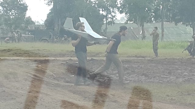 TECHNICAL ASSISTANCE. Americans are seen operating drones from the headquarters of the 103rd Brigade in Marawi. Sourced photo   