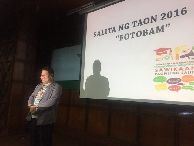 ‘Fotobam’ bilang Salita ng Taon: Paalala sa isyu ng Torre de Manila
