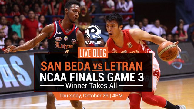LIVE BLOG: San Beda vs Letran – NCAA Finals Game 3