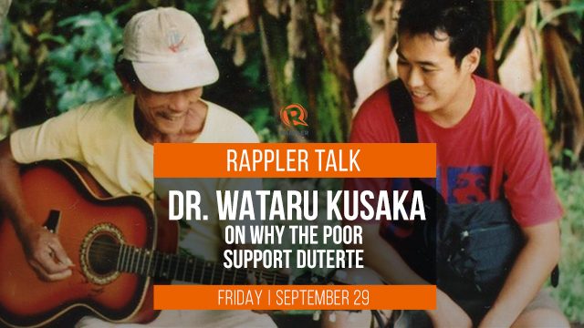 Rappler Talk: Dr. Wataru Kusaka on why the poor support Duterte
