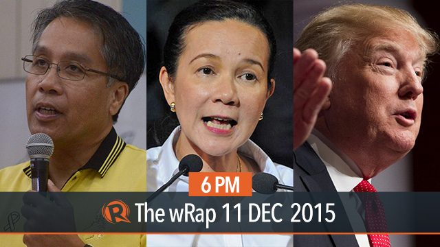 Poe on DQ case, Roxas hits Duterte, Trump vs Muslims | 6PM wRap