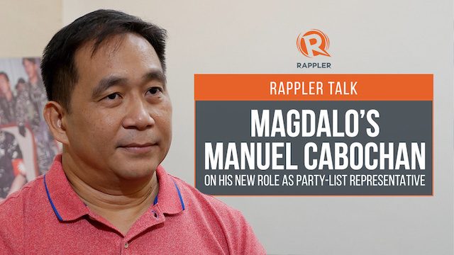 Rappler Talk: Magdalo’s Manuel Cabochan on his new role as party-list representative