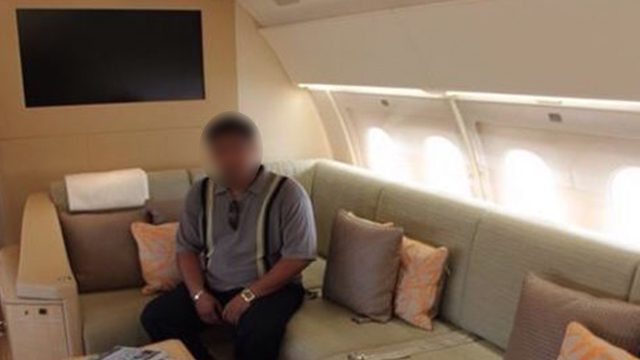 AIRBUS. Why do Iglesia leaders have use of an expensive Airbus? This photo was sent to Rappler by an INC member. For security reasons, we are blurring the face of an INC security aide in the photo. 