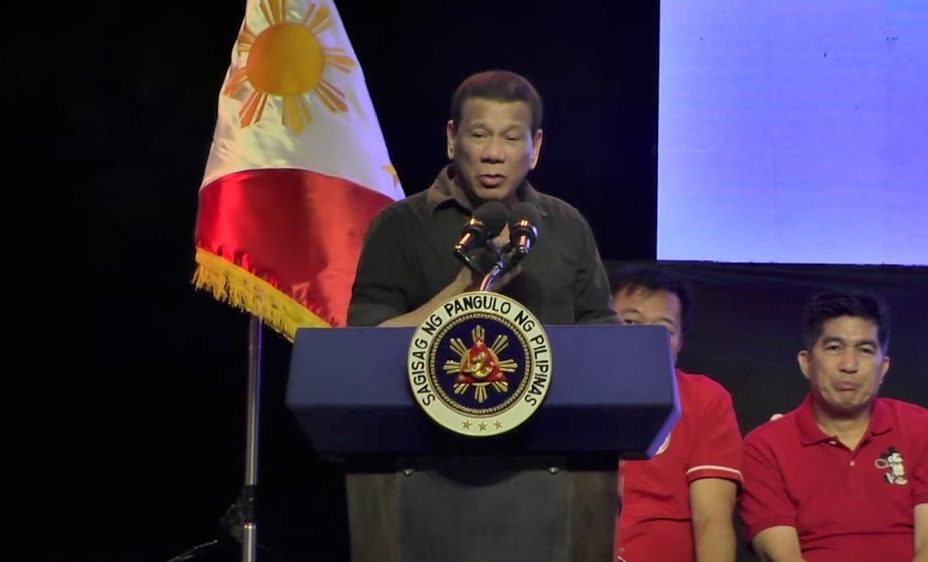 SAN JOSE DEL MONTE RALLY. President Duterte speaks before residents of Bulacan. Rappler photo  
