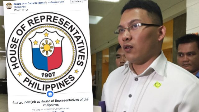 Duterte Youth’s Cardema already proclaims himself congressman on Facebook
