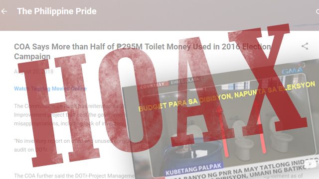 HOAX: COA ‘quotes’ on PNR toilet project anomaly