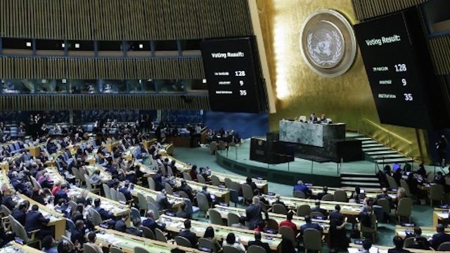 Philippines abstains from UN vote on Jerusalem
