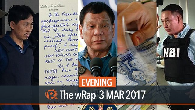 Jee Ick Joo, De Lima, Duterte | Evening wRap