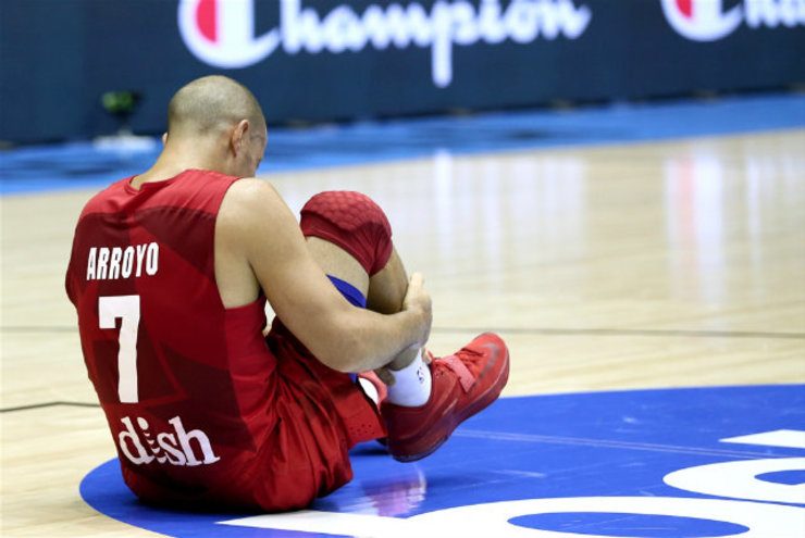 Puerto Rico's Carlos Arroyo may be done in the FIBA World Cup with an ankle injury. Photo from FIBA.com