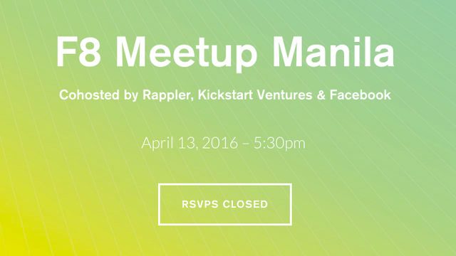 Rappler, Kickstart, Facebook to host F8 Meetup Manila