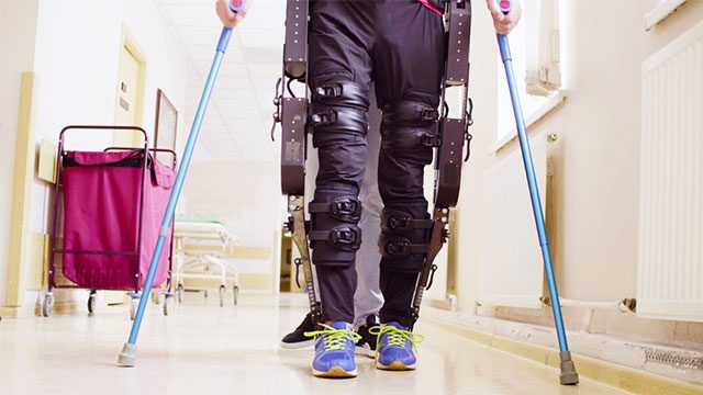 Paralyzed man walks again with brain-controlled exoskeleton