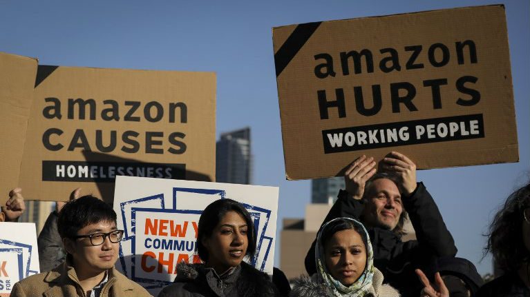 Amazon drops New York headquarters plan amid protests