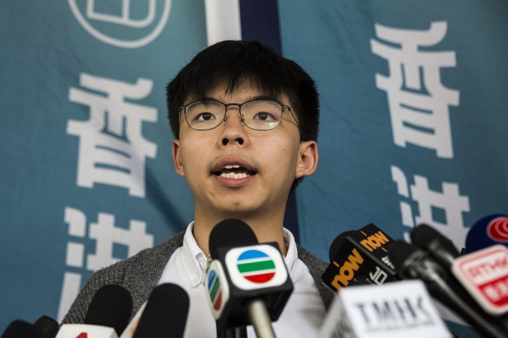 Leading Hong Kong democracy activist Joshua Wong arrested