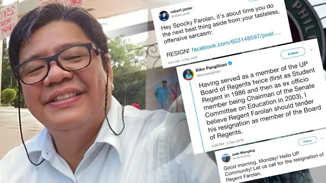 U.P. community calls on regent to resign following controversial UAAP post