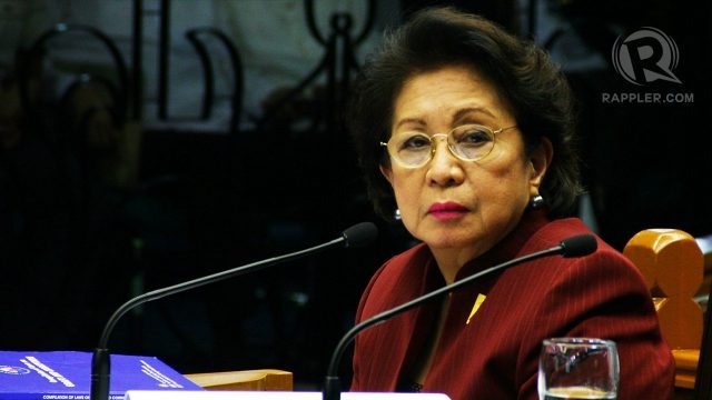 SELECTIVE JUSTICE? Ombudsman Conchita Carpio Morales has been called out by President Rodrigo Duterte for allegedly being selective. File photo by Rappler 
