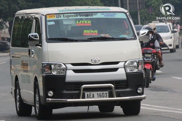 LTFRB suspends P2P service for UV Express to mid-June