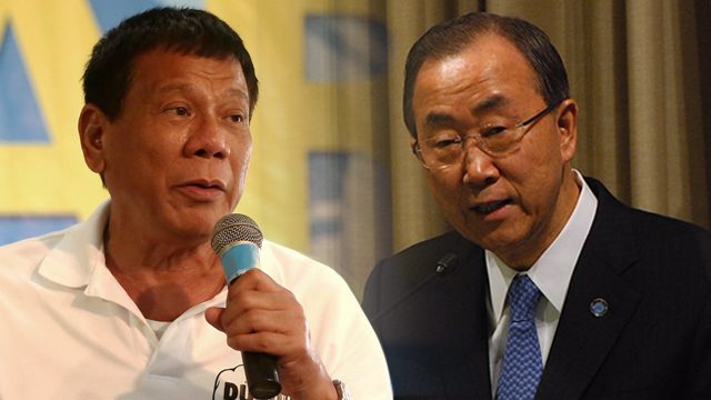 Duterte camp to UN: He ‘will never condone’ killings
