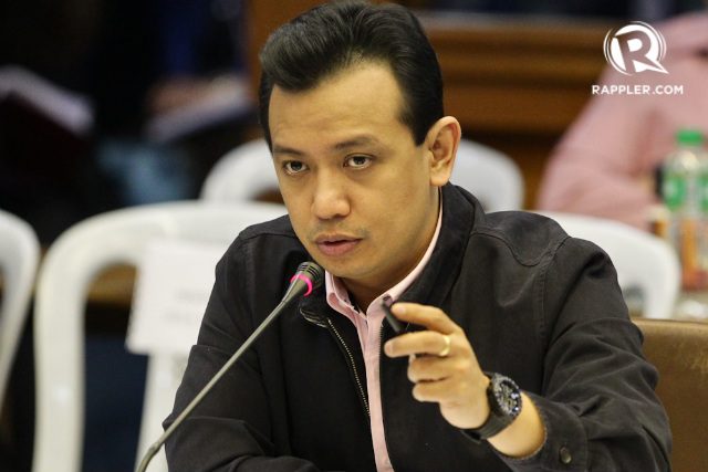 Senator Antonio Trillanes IV during one of the subcommittee's hearings. File photo by Rappler