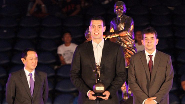 ROOKIE OF THE YEAR. Ginebra's Greg Slaughter was named the 2014 PBA Rookie of the Year, the first GinKing to win the award since Mark Caguioa. Photo by Nuki Sabio/PBA Images