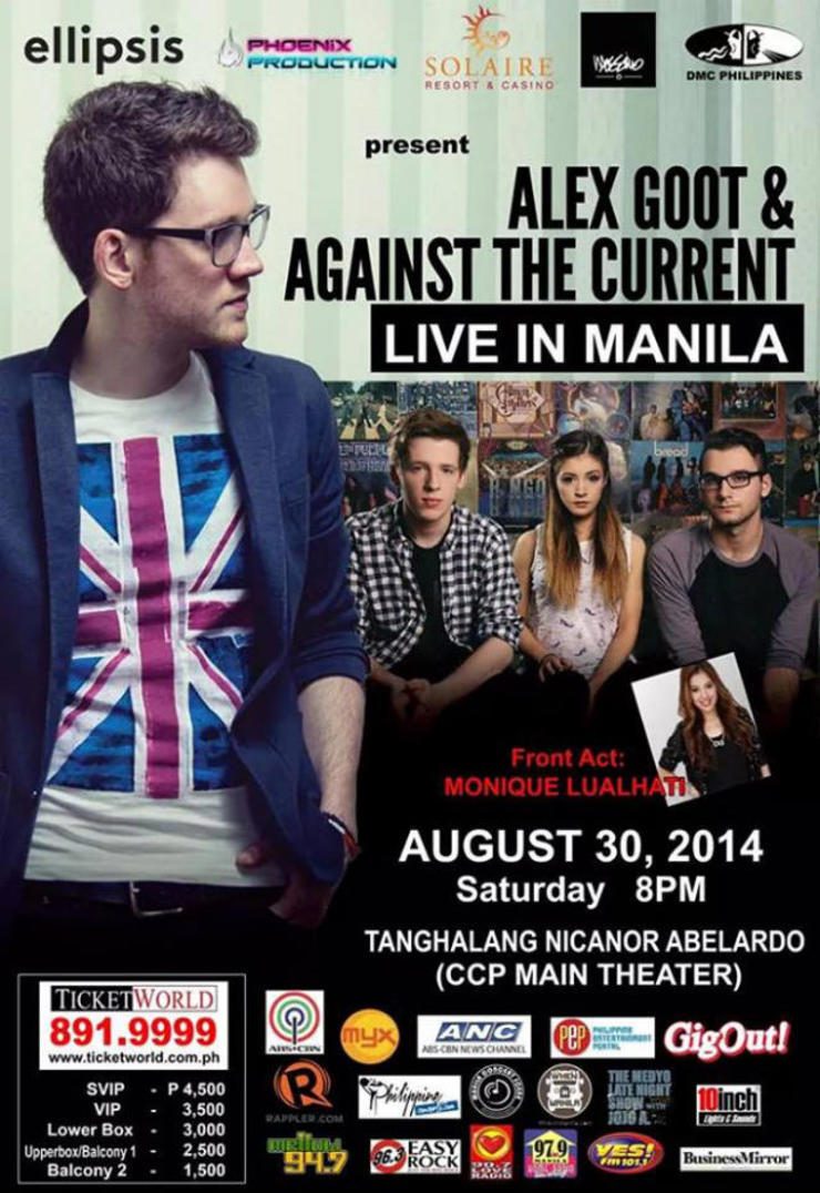 Alex Goot and Against the Current to play live in Manila
