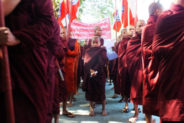 Protest in Myanmar’s Rakhine state opposes Rohingya return