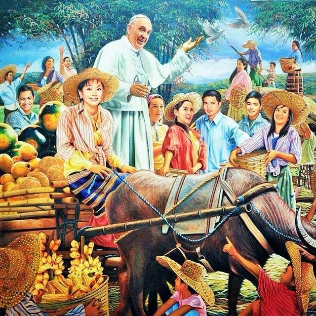 PH stars featured in Pope Francis painting