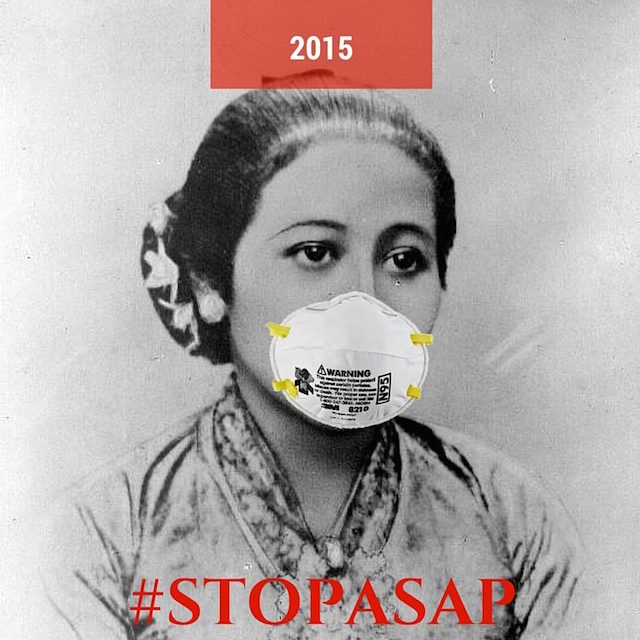 RA KARTINI. Peloporan emansipasi perempuan Indonesia juga memakai masker. Foto dari stopasap.id 