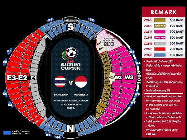Info seputar tiket final Piala AFF 2016 Thailand vs Indonesia di Bangkok