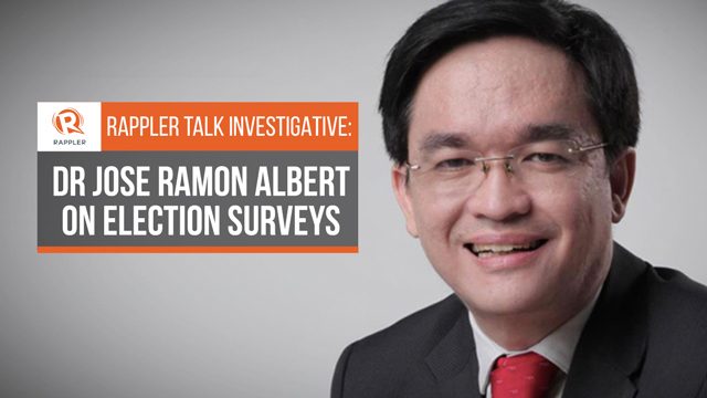 Rappler Talk: Dr Jose Ramon Albert on election surveys