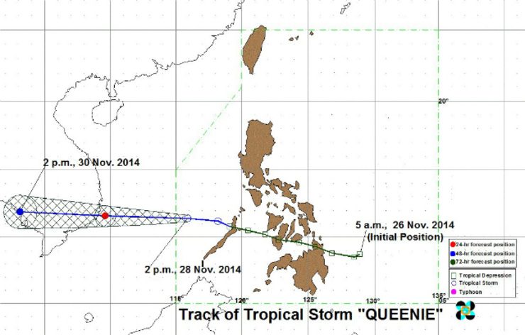 Tropical Storm Queenie moves away from PH