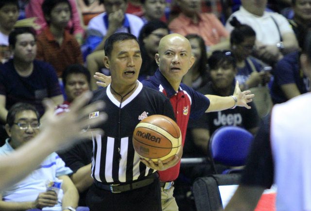Guiao rues officiating anew after Rain or Shine loses Game 4