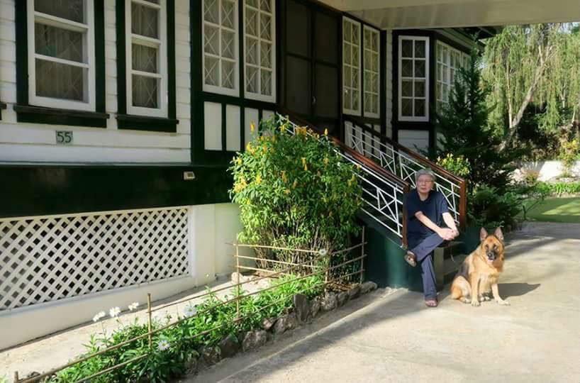ODE TO BAGUIO. The director outside the Baguio house. Photo from the Citizen Jake Facebook page 
