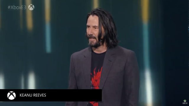 KEANU IN CYBERPUNK 2077. The actor will have a role to play in your adventure. Screenshot from livestream. 