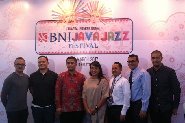 Pihak penyelenggara dan pendukung gelaran 'Java Jazz Festival' saat press conference di Kemang, Rabu, 18 Januari. Foto oleh Hanna Pratiwi/Rappler.com. 