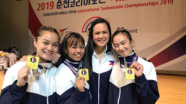 Philippine Taekwondo team wins gold medals in Chuncheon Korea Open 2019