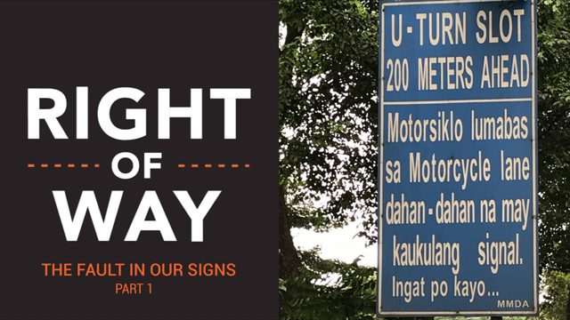 [Right Of Way] The fault in our signs, part 1