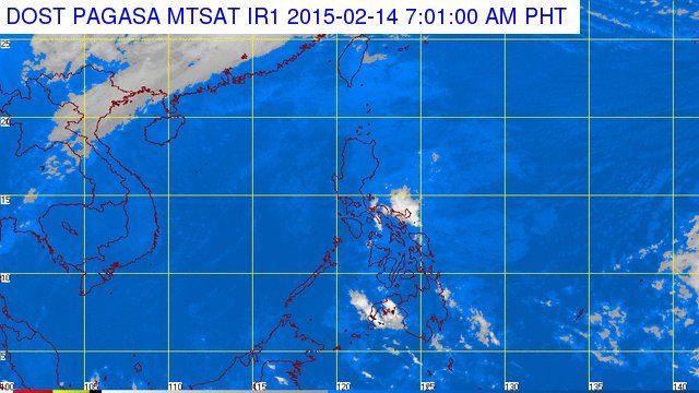 Cloudy Saturday for eastern Luzon, Visayas