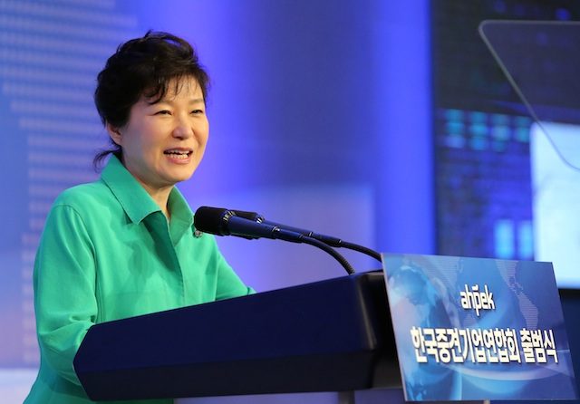 THIRD CATHOLIC LEADER. South Korean President Park Geun-hye in Seoul, South Korea, 22 July 2014. Yonhap/EPA