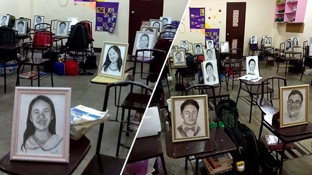 VIRAL: Laguna teacher draws portraits of her 27 students as Christmas gifts