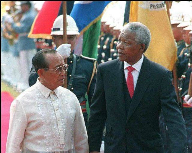 South African president Nelson Mandela in Manila in March 1997. File photo by AFP 
