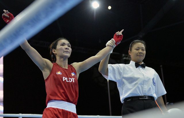 GOLDEN GIRL. Josie Gabuco remains unbeatable at the Southeast Asian level. Photo by Singapore SEA Games Organising Committee/Action Images via Reuters 