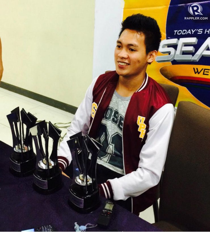 Earl Scottie Thompson poses with his MVP award. Photo by Naveen Ganglani