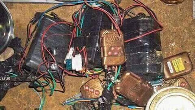 IEDS. Abu Bakar Jikiri posted a photo of improvised explosive devices on his Facebook page on October 24, 2017 