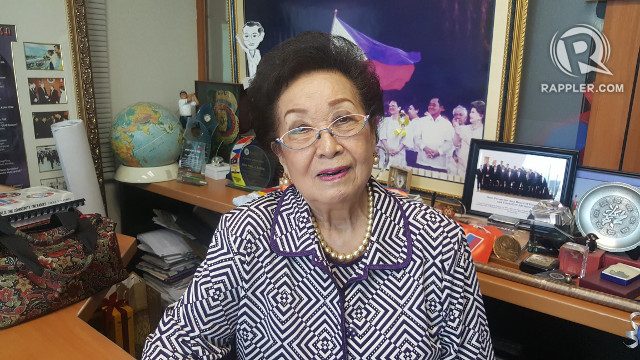 SHARING WISDOM. Rappler talks to Mrs Amelita Ramos about her experience as First Lady. Photo by Pia Ranada/Rappler 