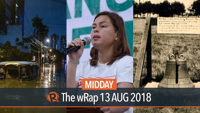 Rainfall volume, Sara Duterte, Balangiga bells | Midday wRap